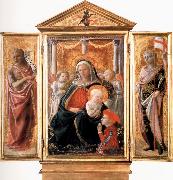 Fra Filippo Lippi Madonna of Humility with Angels and Donor,St john the Baptist,St Ansanus Cambridge,Fitzwilliam Museum. oil